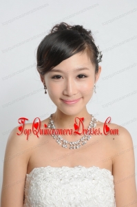 Vintage style Imitation Pear Necklace And Earring Set