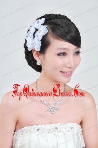 Wedding Jewelry Set Including Necklace And Headpiece