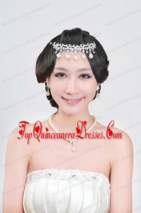 Beautiful Alloy With Rhinestone Imitation Pearls Ladies Jewelry Sets
