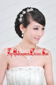 Elegant Alloy Rhinestones With Imitation Pearls Womens Jewelry