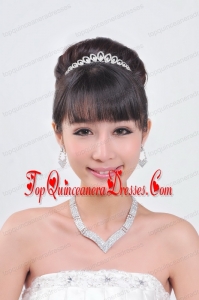 Elegant Alloy With Rhinestone Ladieswedding Jewelry Sets