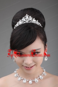 High-quality Rhinestone Dignified Ladies Necklace and Tiara