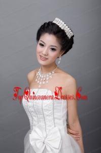 Mysterious Alloy Pearl Rhinestone Ladies Jewelry Sets