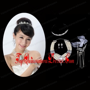 Elegant Alloy With Pearl/Rhinestone Womens Jewelry Sets