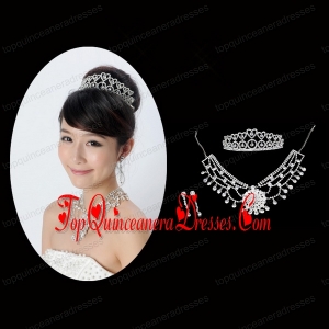 Elegant Alloy With Rhinestone Crystal Ladies Jewelry Sets