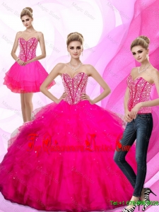 2016 Fall New Style Beading and Ruffles Sweetheart Quinceanera Dresses