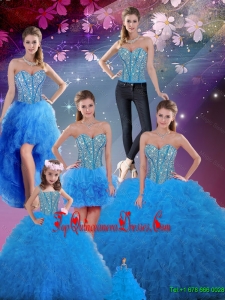 2016 Summer Discount Sweetheart Beaded and Ruffles Detachable Sweet 16 Dresses
