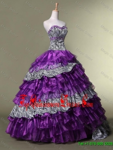 New Arrival Sweetheart Quinceanera Dresses with Ruffled Layers for 2016