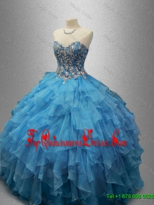 Perfect Sweetheart Quinceanera Dresses with Beading and Ruffles for 2016