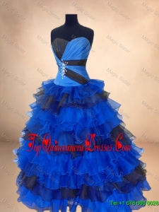 Elegant Beaded and Ruffled Layers Quinceanera Gowns in Multi Color