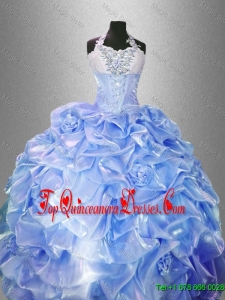 Pretty Lavender Quinceanera Gowns with Hand Made Flowers for Summer