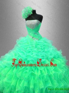 Ruffles and Sequined Beautiful Sweet 16 Dresses with Strapless