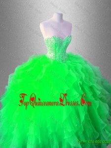 Beaed Latest Quinceanera Gowns with Ruffles for 2016