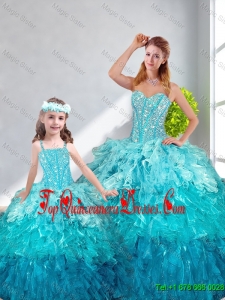 2015 Winter Beautiful Ball Gown Sweetheart Macthing Sister Dresses in Multi Color