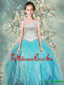 Perfect Straps Ball Gown Mini Quinceanera Dresses with Beading