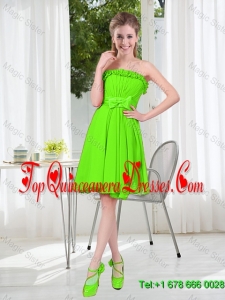 2016 Spring A Line Mini Length Dama Dresses in Lavender