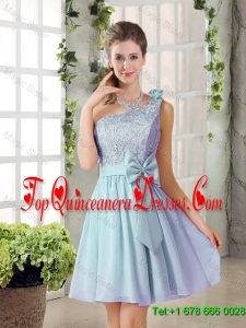 2016 Summer A Line One Shoulder Dama Dresses with Lace