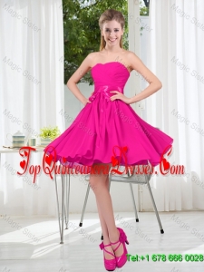 Custom Made Sweetheart Short Dama Dress with Bowknot