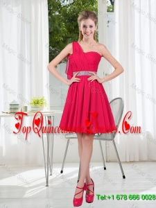 Elegant One Shoulder Short Dama Dresses for Wedding Party