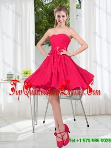 Custom Made A Line Sweetheart Quinceanera Dama Dress in Chiffon