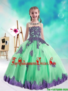 Sweet Multi Color Little Girl Pageant Dresses with Appliques and Beading