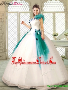 Perfect Appliques Multi Color Quinceanera Dresses with Ruffles