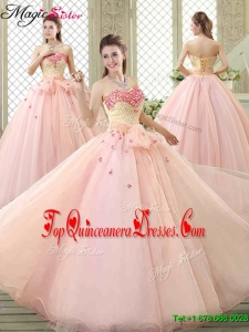 Popular Sweetheart Beading Quinceanera Dresses with Bowknot and Appliques