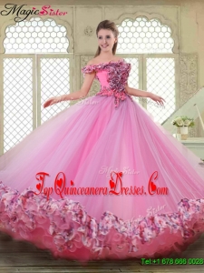 New Style Off the Shoulder Quinceanera Gowns in Multi Color