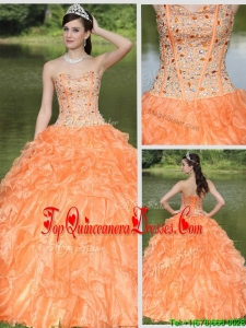 2016 Beautiful Beading and Ruffles Layered Quinceanera Gowns