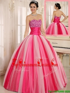 2016 Beautiful Multi Color Strapless Lace Up Quincanera Dresses