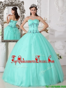 2016 Classic Green Ball Gown Sweetheart Quinceanera Dresses