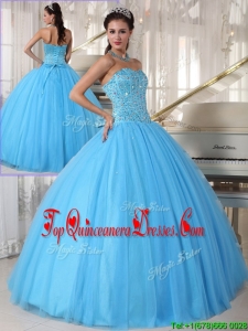 2016 Luxurious Sweetheart Ball Gown Beading Sweet 16 Dresses