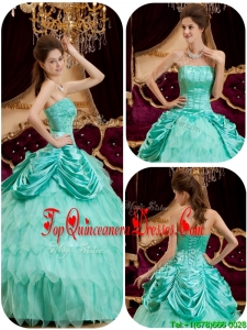 New Style Ball Gown Strapless Ruffles Quinceanera Dresses for 2016