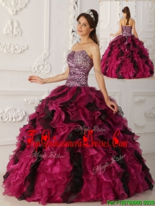 New Style Multi Color Ball Gown Floor Length Quinceanera Dresses