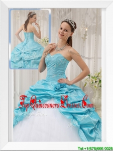 2016 Perfect Aqua Blue Ball Gown Sweetheart Quinceanera Dresses