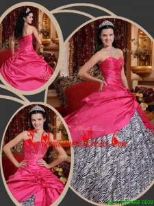 2016 Perfect Ball Gown Sweetheart Quinceanera Dresses in Hot Pink