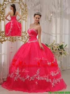2016 Popular Ball Gown Sweetheart Appliques Quinceanera Dresses