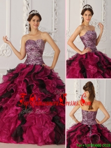 Perfect Sweetheart Ruffles Quinceanera Dresses in Multi Color