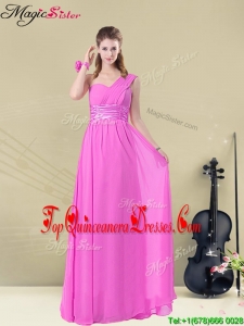 2016 Gorgeous Empire Sweetheart Fashionable Damas Dresses with Ruching and Belt
