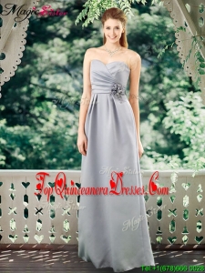 Romantic Empire Sweetheart Dama Dresses with Hand Made Flowers