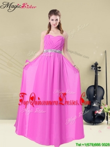 orgeous Empire Sweetheart Fashionable Damas Dresses with Ruching and Belt