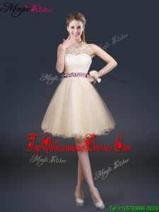 2016 Beautiful Scoop Fashionable Damas Dresses