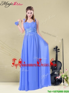 2016 Hot Sale Straps Ruching Fashionable Damas Dresses for Fall