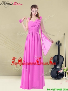 2016 Inexpensive Empire Straps Quinceanera Dama Dresses for Spring