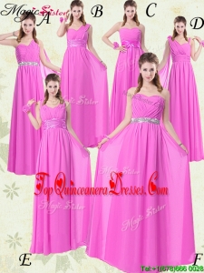 Beautiful Empire Ruching Quinceanera Dama Dresses for Spring