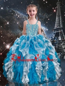 Hot Sale Straps Mini Quinceanera Dresses with Beading and Ruffles for Spring