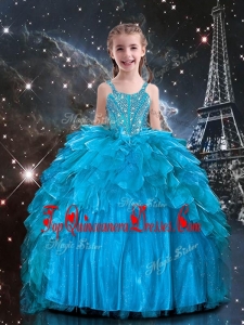 New Arrivals Straps Mini Quinceanera Dresses with Beading in Blue