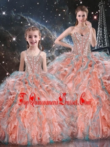 Gorgeous Ball Gown Princesita With Quinceanera Dresses with Beading and Ruffles for Fall