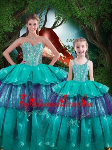 Hot Sale Ball Gown Princesita With Quinceanera Dresses with Ruffled Layers