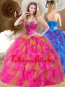 Lovely Ball Gown Sweetheart Ruffles Quinceanera Dresses in Multi Color